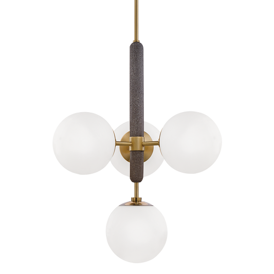 Brielle Chandelier in Aged Brass Finish