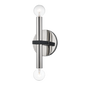Colette Wall Sconce in Polished Nickel/black Finish
