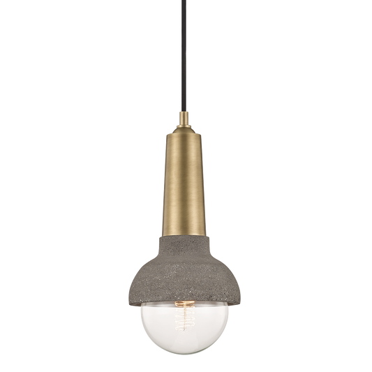 Macy Pendant in Aged Brass Finish