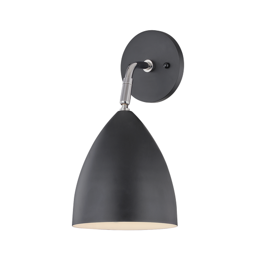 Gia Wall Sconce in Polished Nickel/black Finish