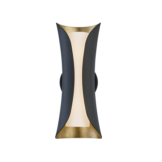 Josie Wall Sconce in Gold Leaf/black Finish