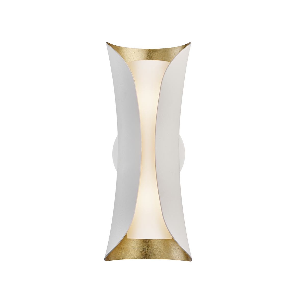 Josie Wall Sconce in Gold Leaf/white Finish