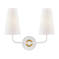 Merri Wall Sconce in Aged Brass/soft Off White Finish