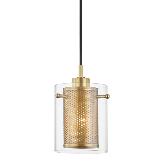 Elanor Pendant in Aged Brass Finish