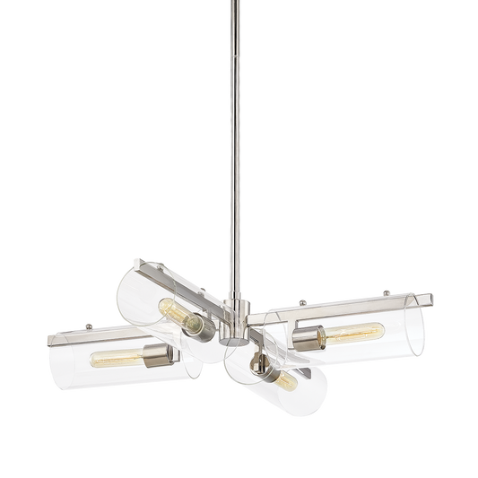 Ariel Chandelier in Polished Nickel Finish