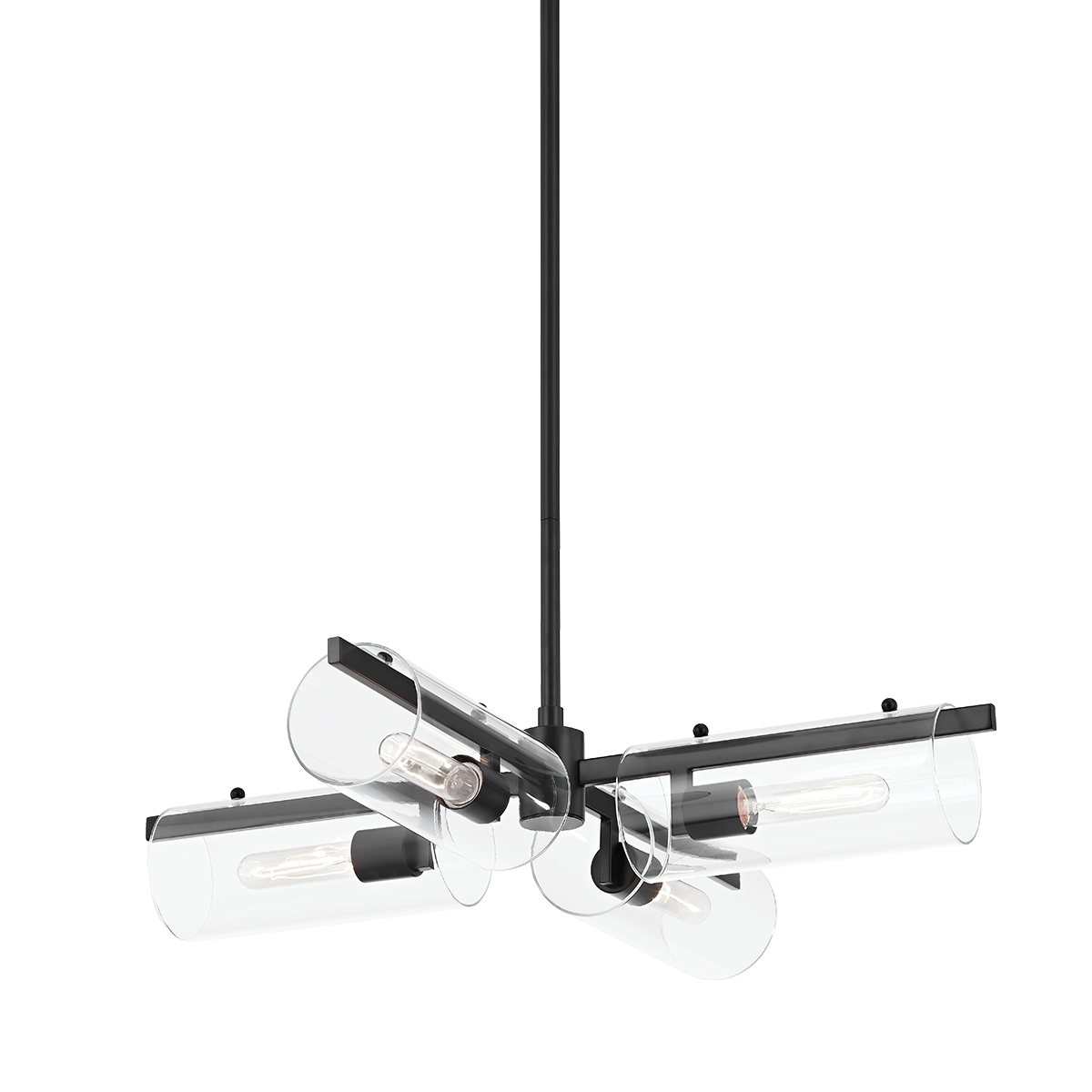 Ariel Chandelier in Soft Black Finish