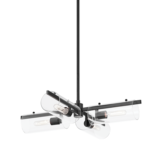 Ariel Chandelier in Soft Black Finish