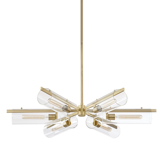 Ariel Chandelier in Aged Brass Finish