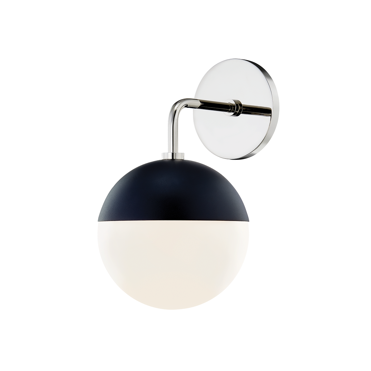 Renee Wall Sconce in Polished Nickel/black Finish