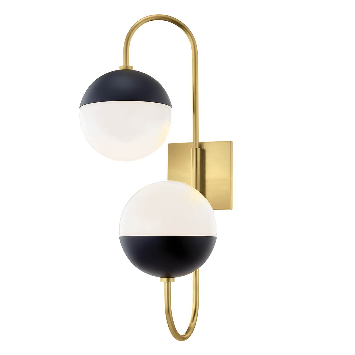 Renee Wall Sconce in Aged Brass/black Finish