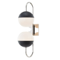 Renee Wall Sconce in Polished Nickel/black Finish