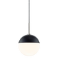 Renee Pendant in Polished Nickel/black Finish