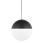 Renee Pendant in Polished Nickel/black Finish