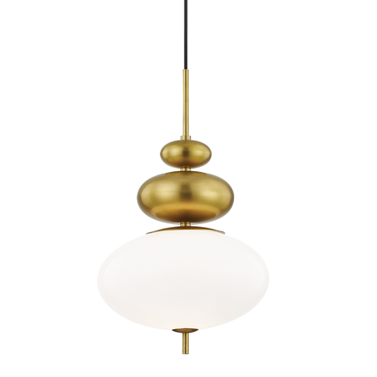 Elsie Pendant in Aged Brass Finish