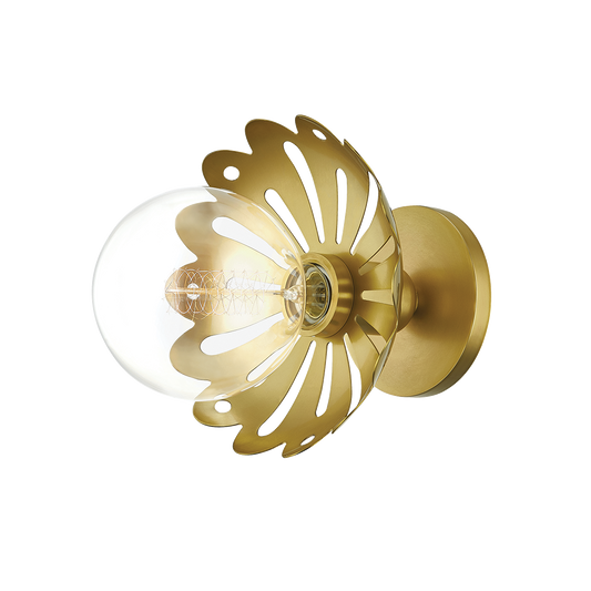 Alyssa Wall Sconce in Aged Brass Finish