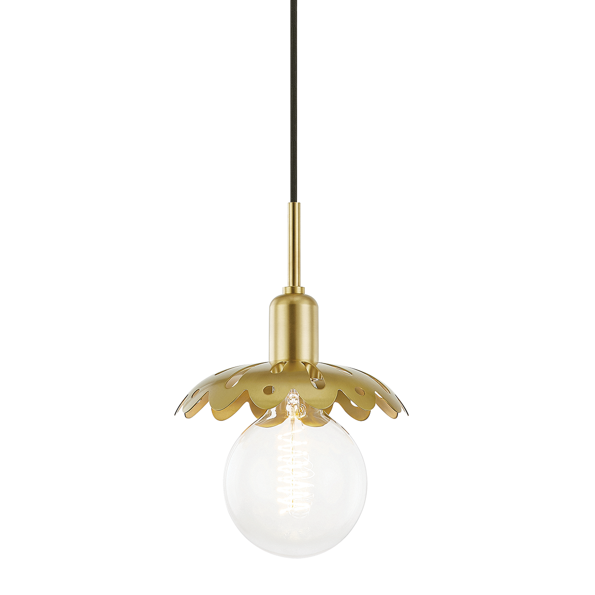 Alyssa Pendant in Aged Brass Finish