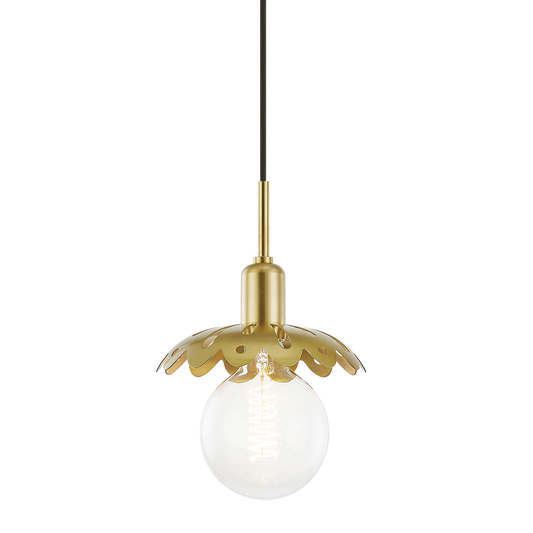 Alyssa Pendant in Aged Brass Finish