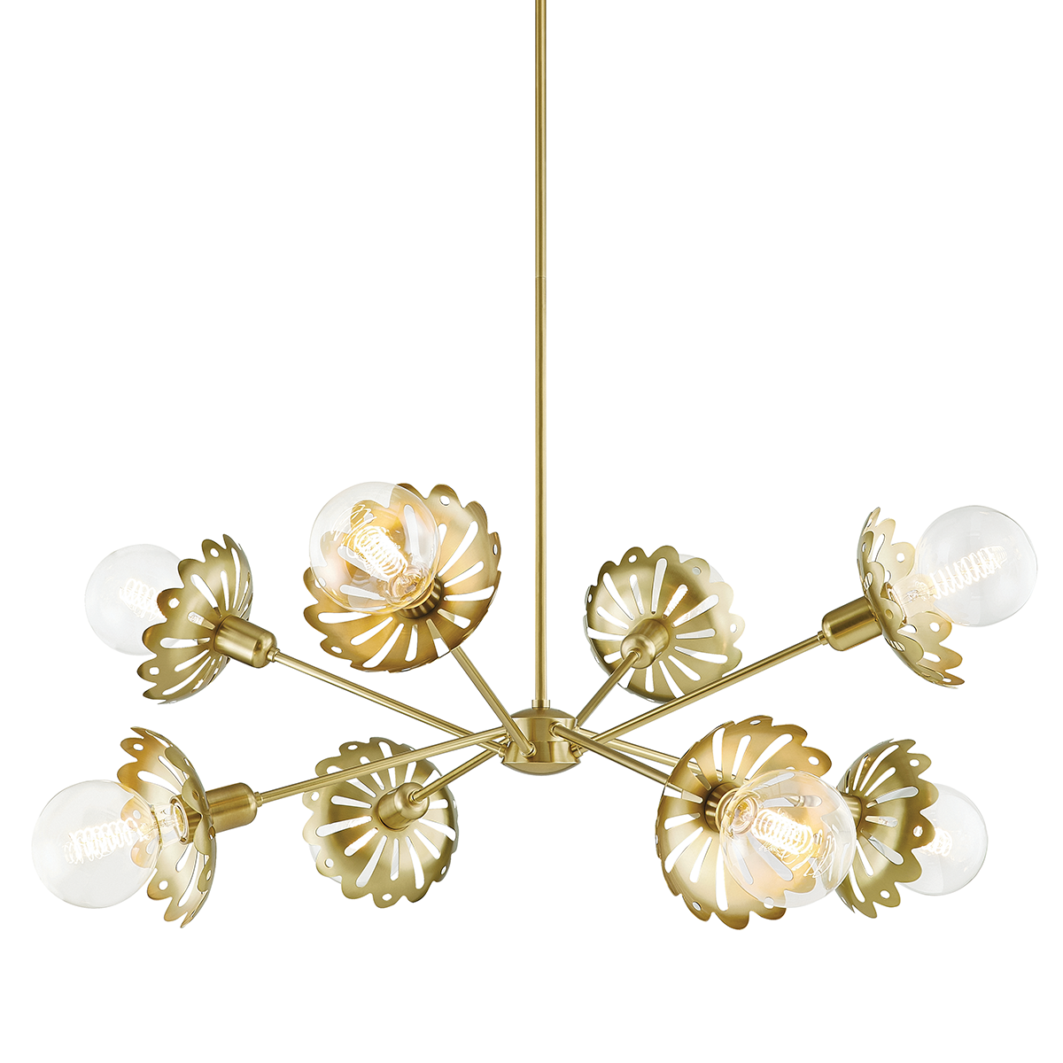 Alyssa Chandelier in Aged Brass Finish