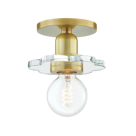 Alexa Wall Sconce in Aged Brass Finish