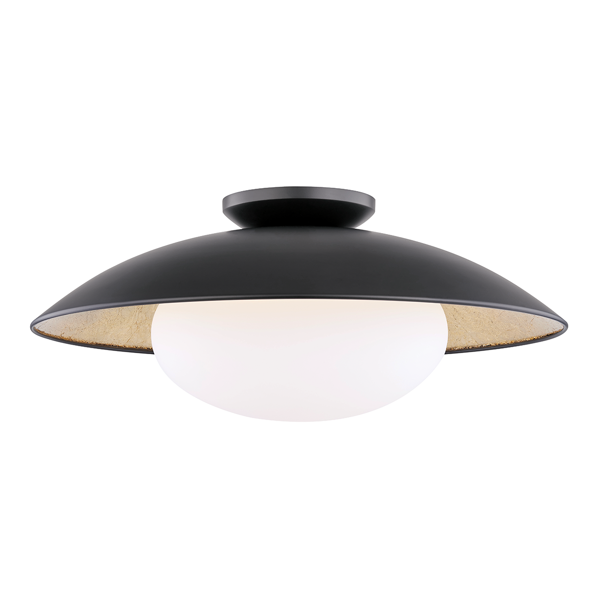 Cadence Semi Flush in Black Lustro/gold Leaf Combo Finish
