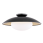 Cadence Semi Flush in Black Lustro/gold Leaf Combo Finish