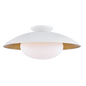 Cadence Semi Flush in White Lustro/gold Leaf Combo Finish