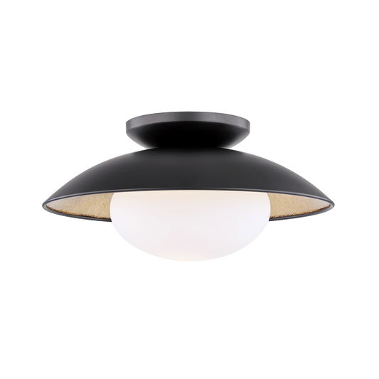 Cadence Semi Flush in Black Lustro/gold Leaf Combo Finish