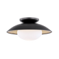 Cadence Semi Flush in Black Lustro/gold Leaf Combo Finish