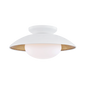 Cadence Semi Flush in White Lustro/gold Leaf Combo Finish