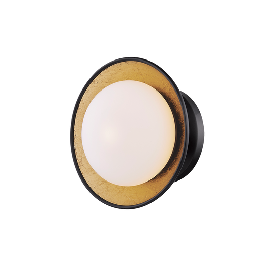 Cadence Semi Flush in Black Lustro/gold Leaf Combo Finish