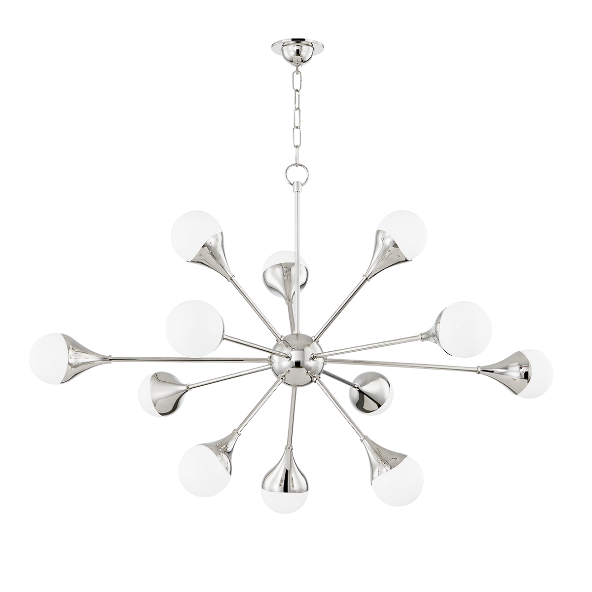 Ariana Chandelier in Polished Nickel Finish