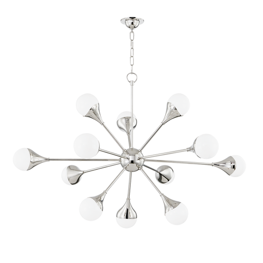 Ariana Chandelier in Polished Nickel Finish