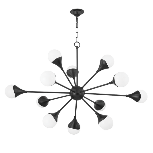 Ariana Chandelier in Soft Black Finish