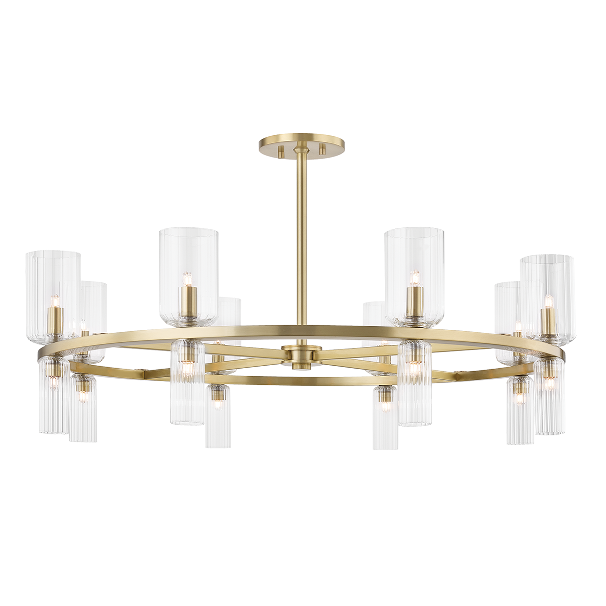 Tabitha Chandelier in Aged Brass Finish