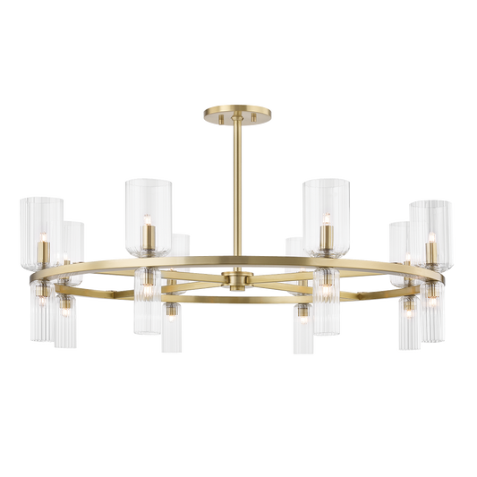 Tabitha Chandelier in Aged Brass Finish