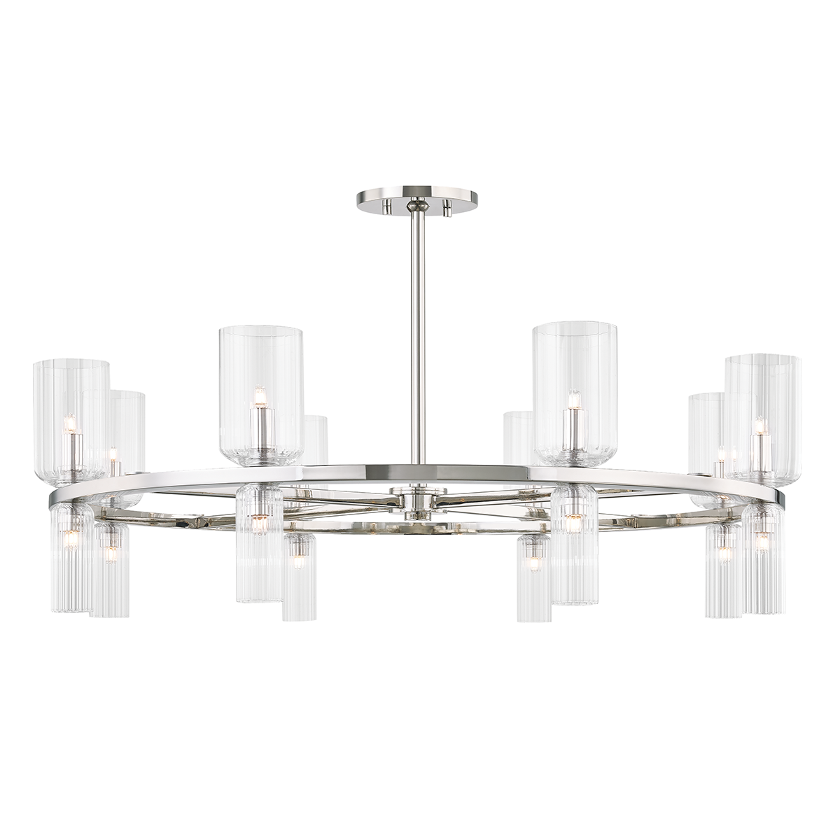 Tabitha Chandelier in Polished Nickel Finish