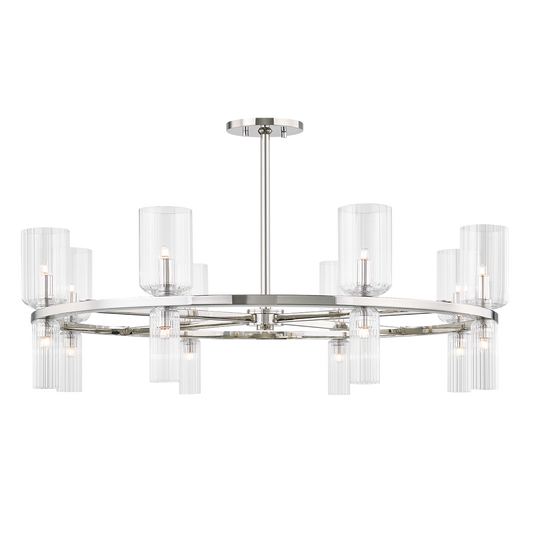 Tabitha Chandelier in Polished Nickel Finish