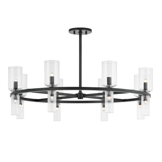 Tabitha Chandelier in Soft Black Finish