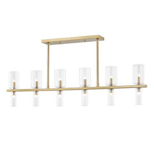 Tabitha Linear in Aged Brass Finish