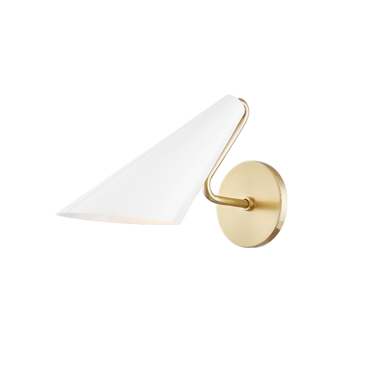 Talia Wall Sconce in Aged Brass/dove Gray Combo Finish