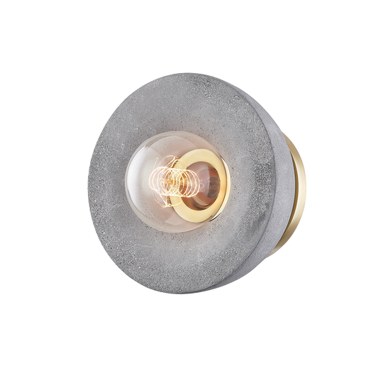 Poppy Flush Mount in Aged Brass Finish