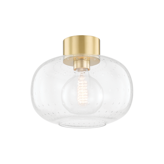 Harlow Flush Mount in Aged Brass Finish