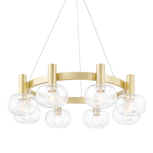Harlow Chandelier in Aged Brass Finish