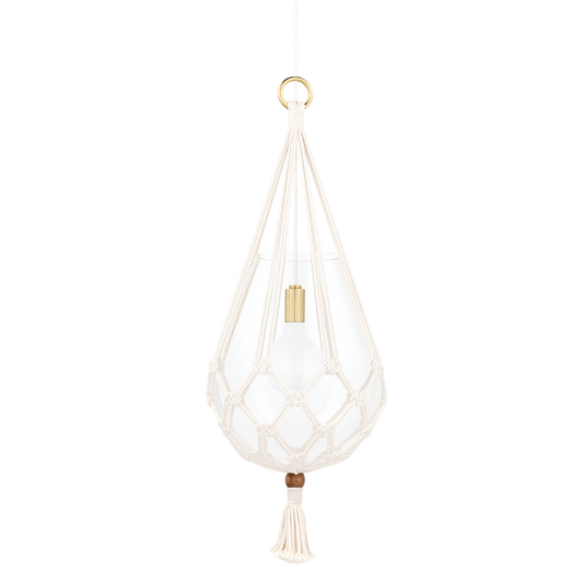 Tessa Pendant in Aged Brass Finish