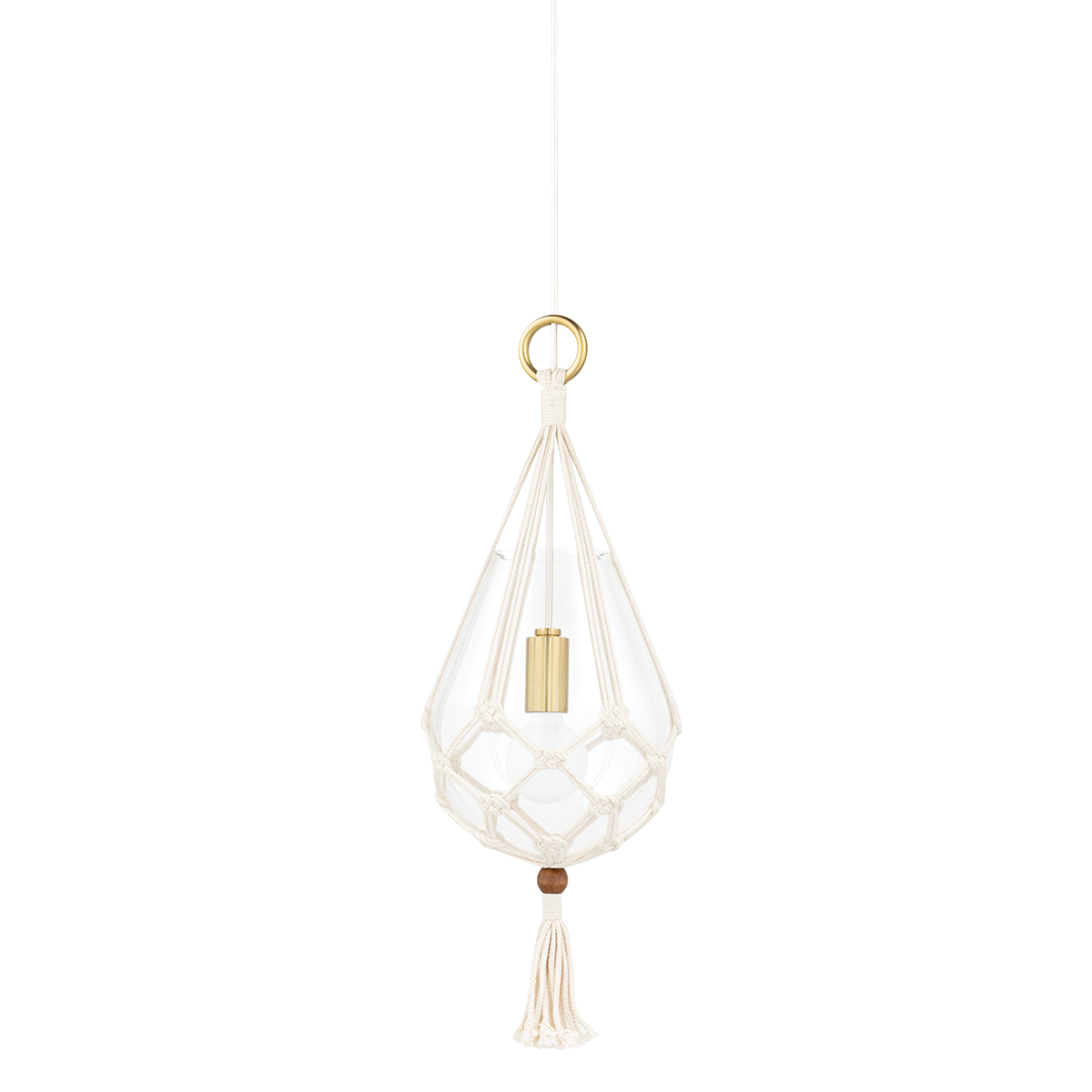 Tessa Pendant in Aged Brass Finish