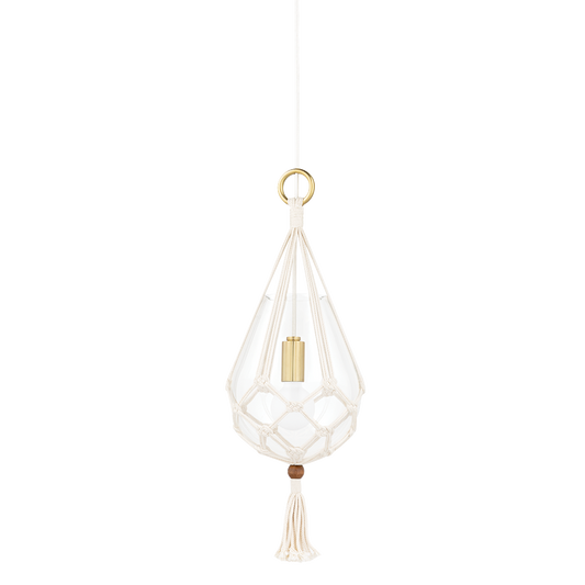 Tessa Pendant in Aged Brass Finish