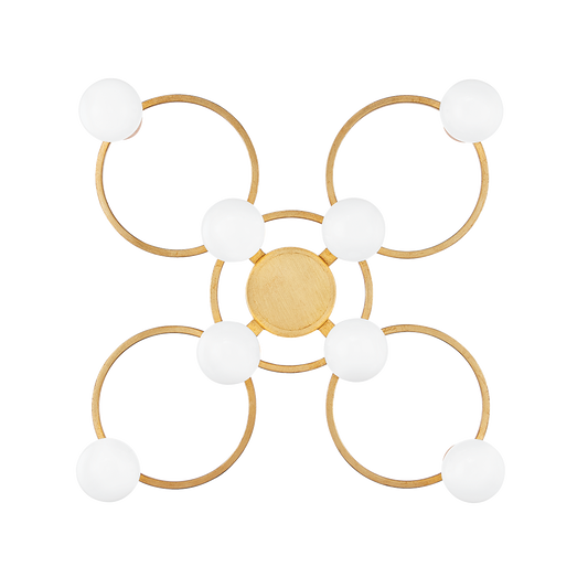 Hope Semi Flush in Gold Leaf Finish