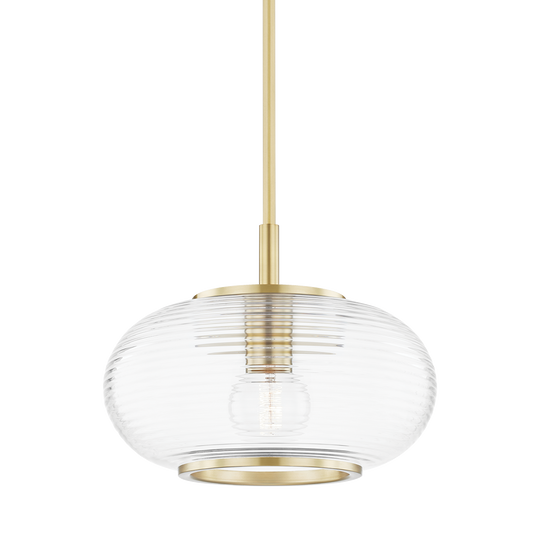 Maggie Pendant in Aged Brass Finish