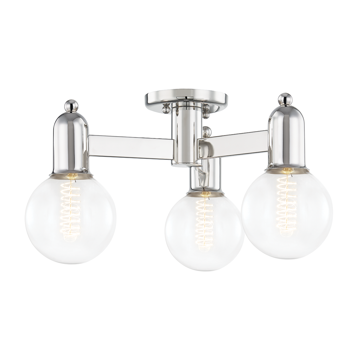 Bryce Semi Flush in Polished Nickel Finish