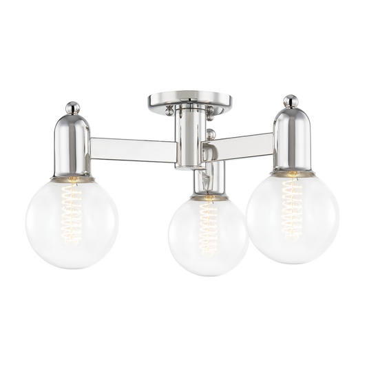 Bryce Semi Flush in Polished Nickel Finish
